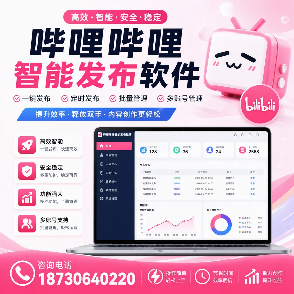提升内容质量的秘诀:哔哩哔哩智能发布软件在 汕头 的应用